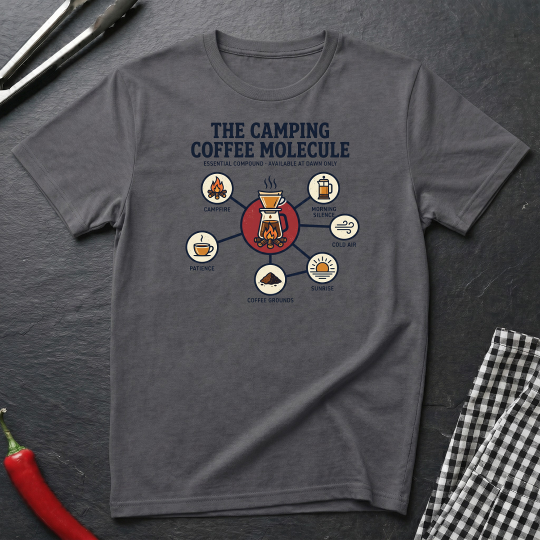 Camping Coffee Molecule T-Shirt