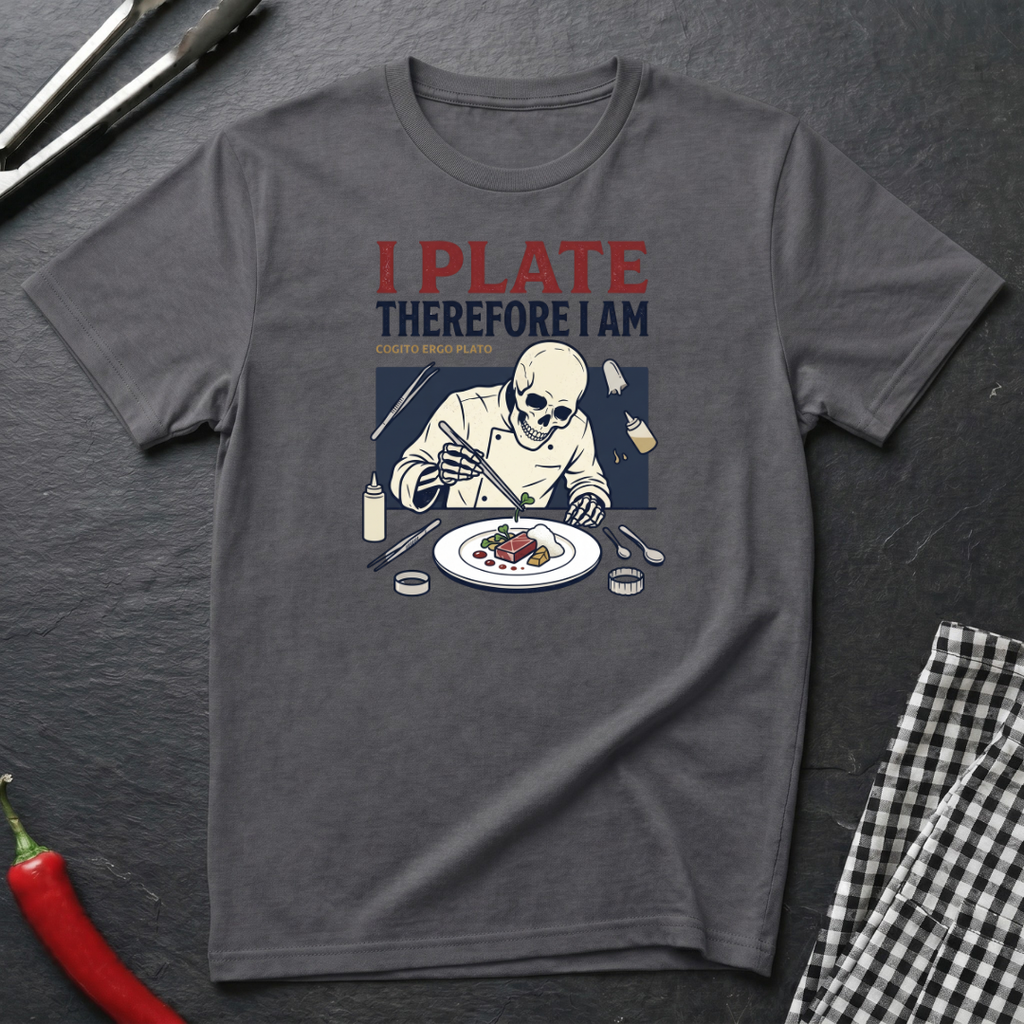 Plate Therefore I Am T-Shirt