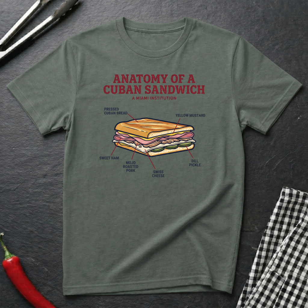 Cuban Sandwich Anatomy T-Shirt