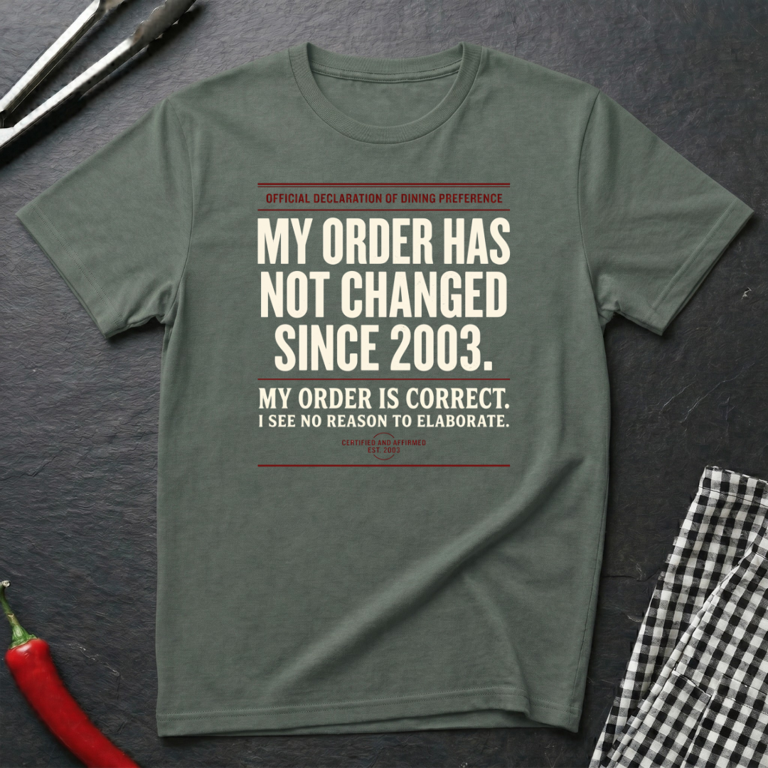 My Order Hasn't Changed T-Shirt
