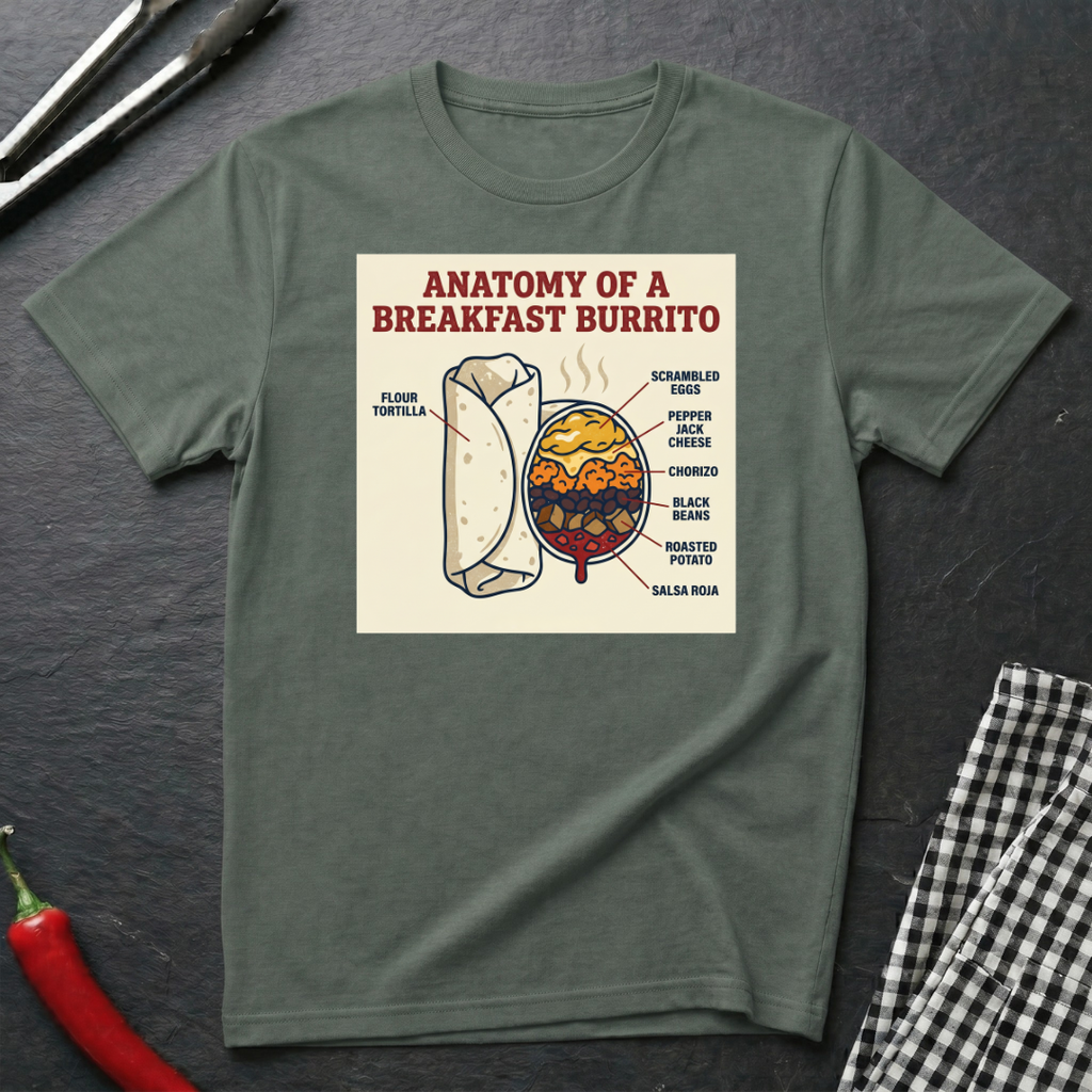 Breakfast Burrito Anatomy T-Shirt