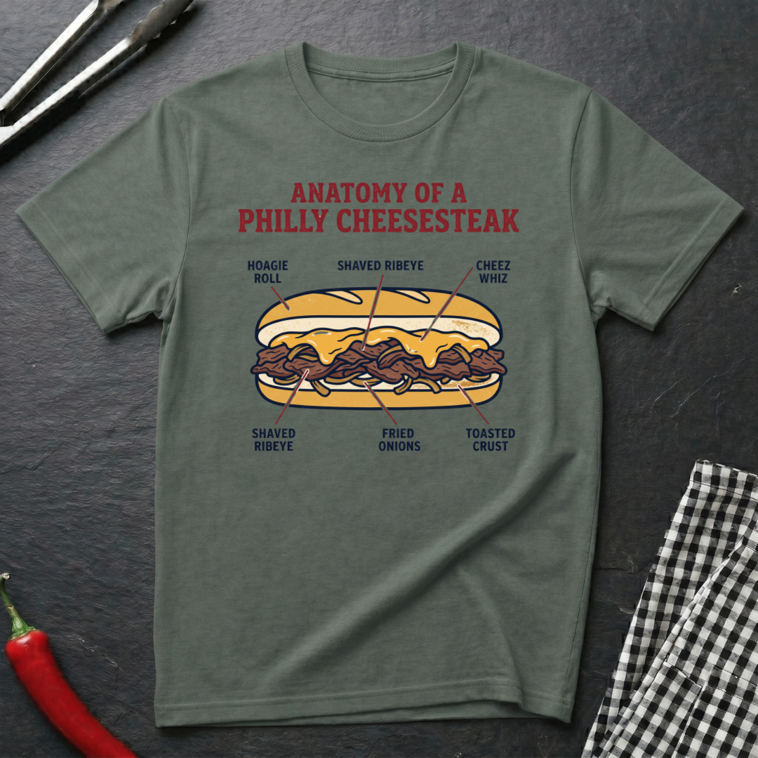 Cheesesteak Anatomy T-Shirt
