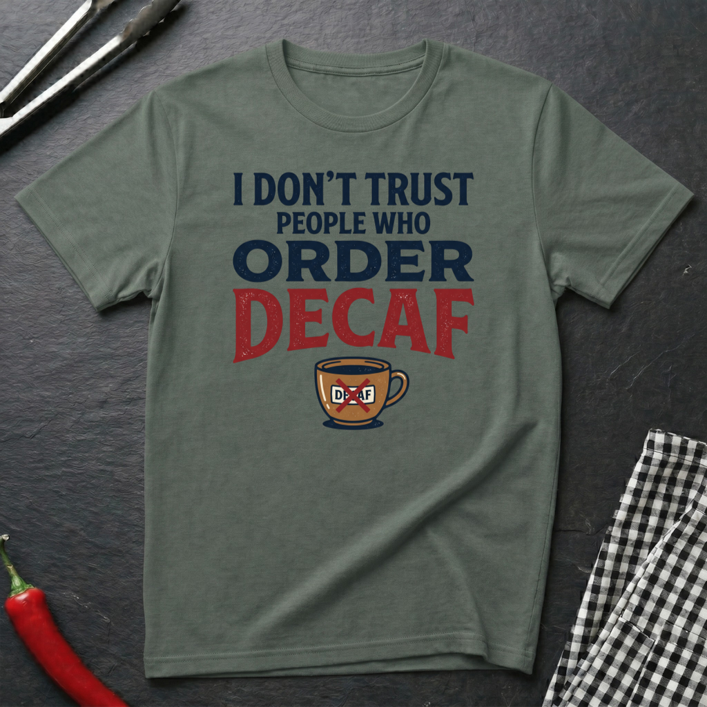 Don't Trust People Who Order Decaf T-Shirt