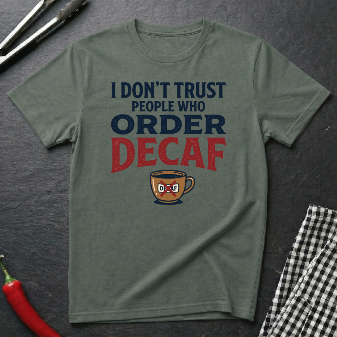 Don't Trust People Who Order Decaf T-Shirt