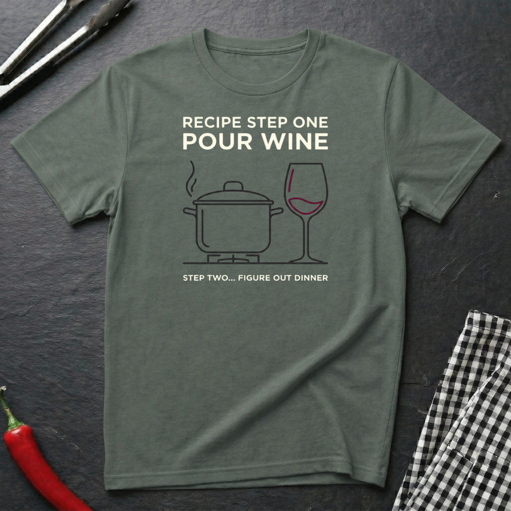 Step One Pour Wine T-Shirt
