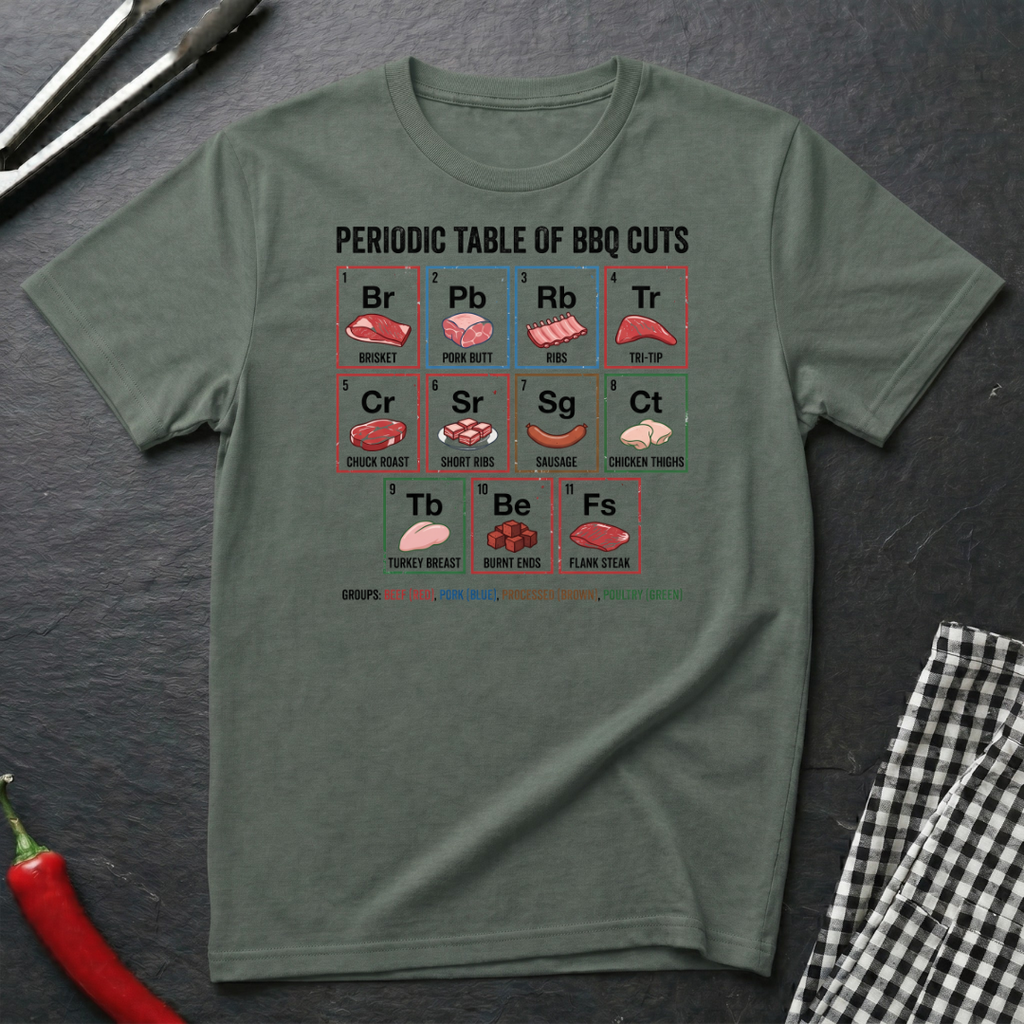 Periodic Table Of BBQ Cuts T-Shirt