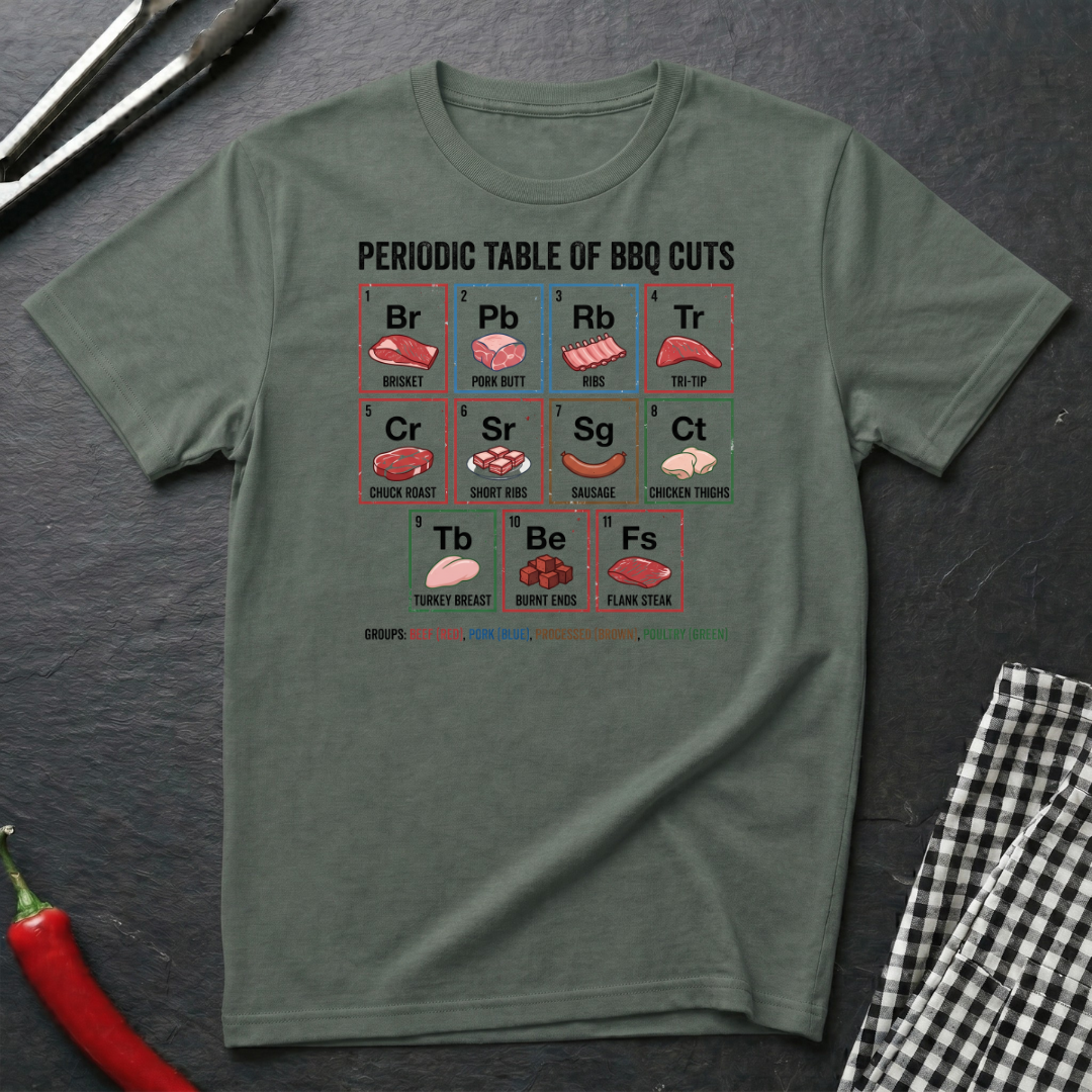 Periodic Table Of BBQ Cuts T-Shirt