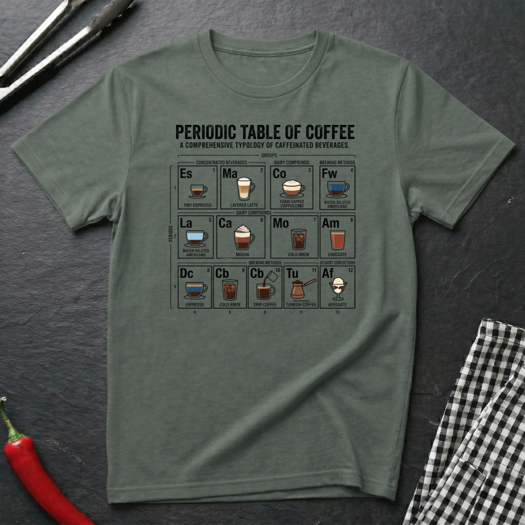 Periodic Table Of Coffee T-Shirt