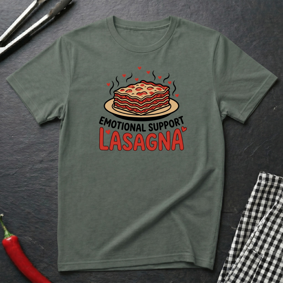 Emotional Support Lasagna T-Shirt