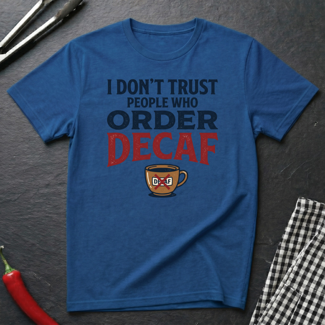 Don't Trust People Who Order Decaf T-Shirt