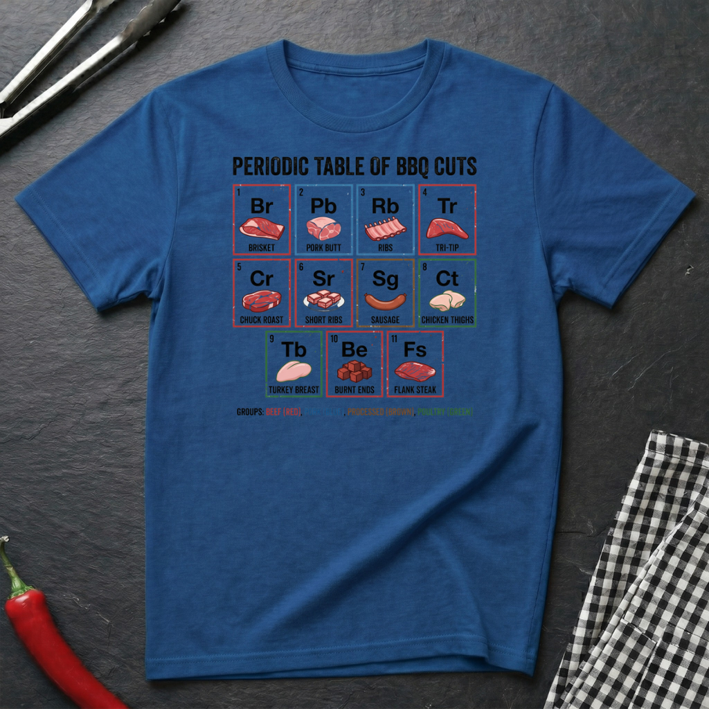 Periodic Table Of BBQ Cuts T-Shirt