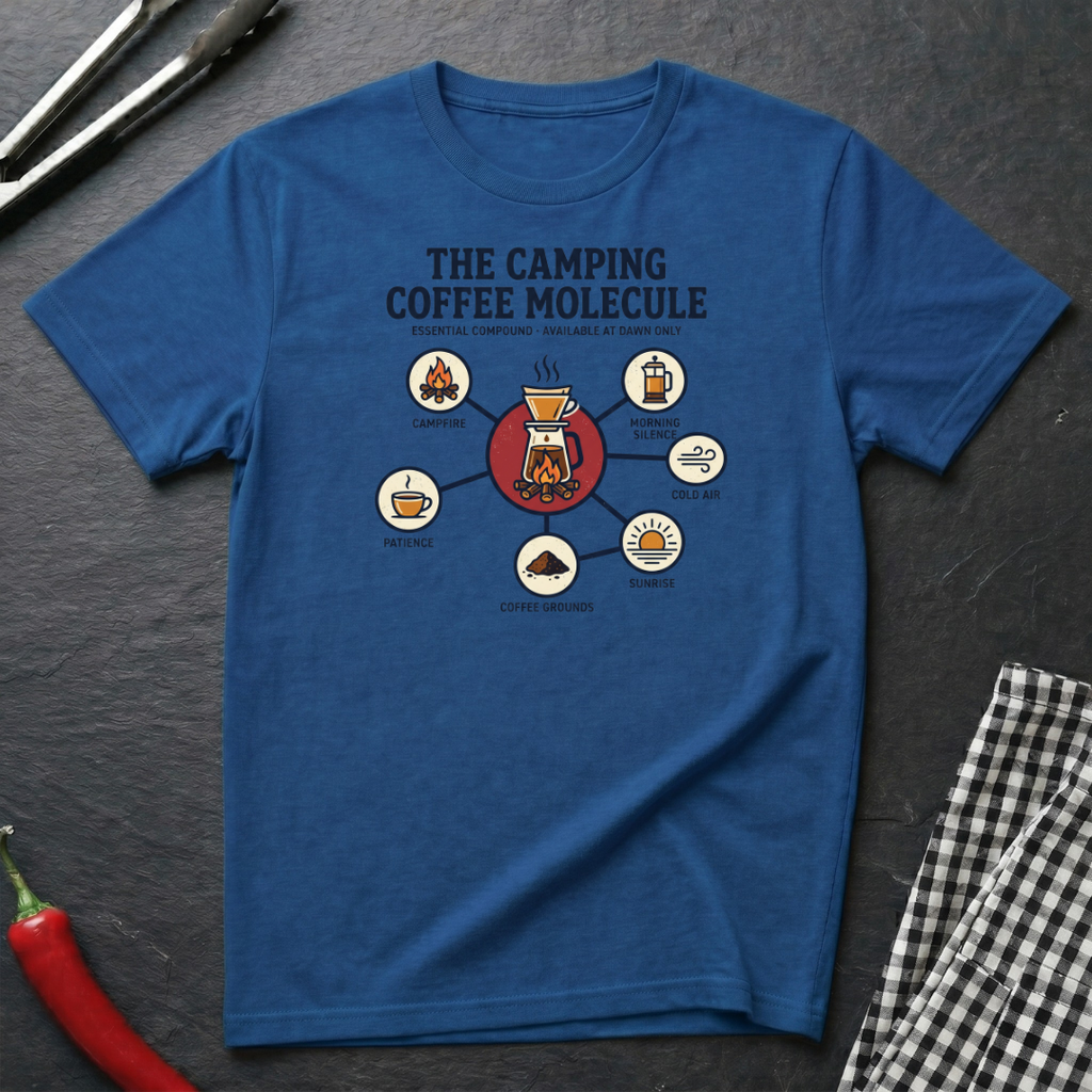 Camping Coffee Molecule T-Shirt