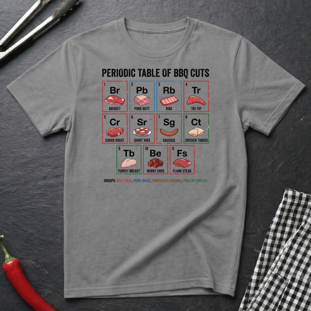 Periodic Table Of BBQ Cuts T-Shirt