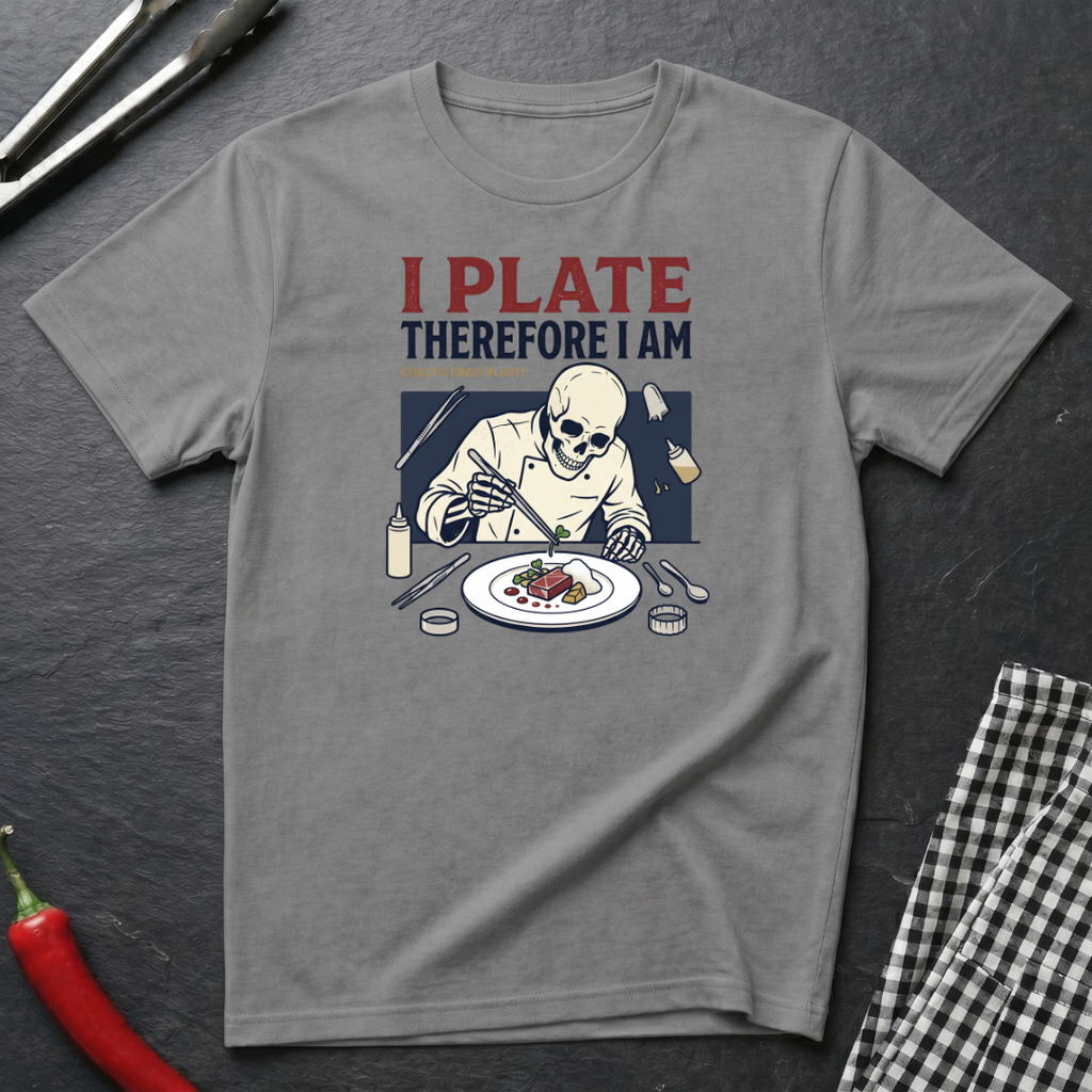 Plate Therefore I Am T-Shirt