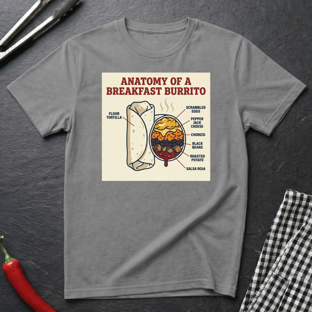 Breakfast Burrito Anatomy T-Shirt