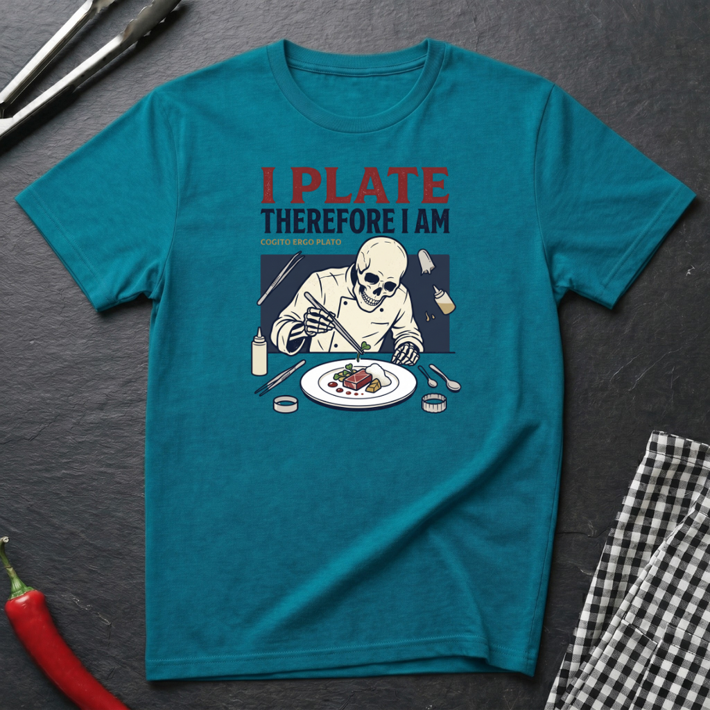 Plate Therefore I Am T-Shirt