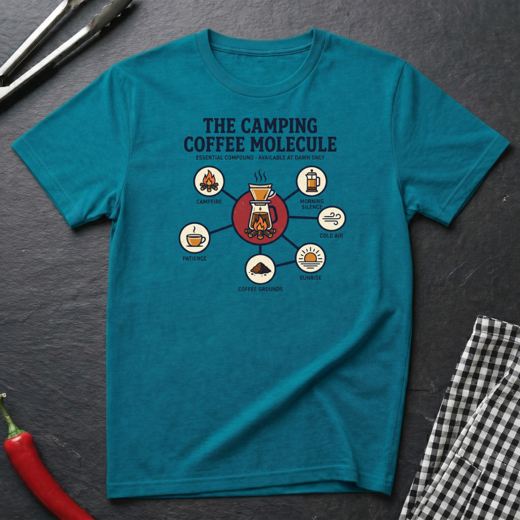 Camping Coffee Molecule T-Shirt