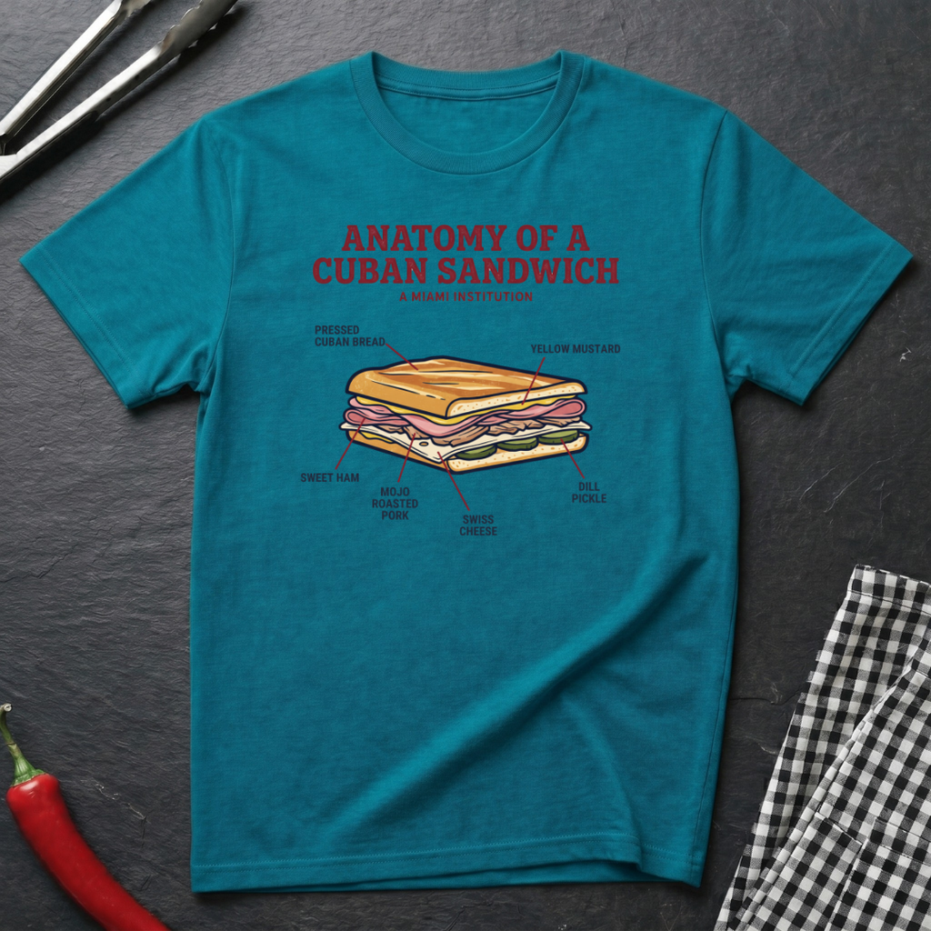 Cuban Sandwich Anatomy T-Shirt