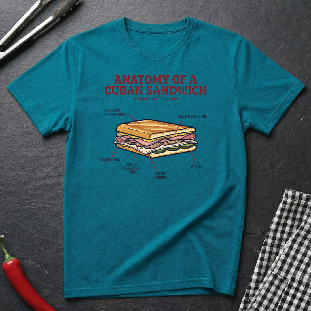 Cuban Sandwich Anatomy T-Shirt