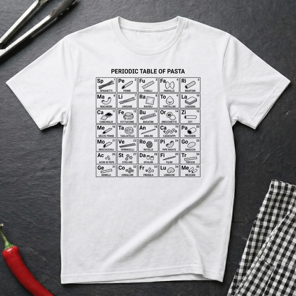 Periodic Table Of Pasta T-Shirt