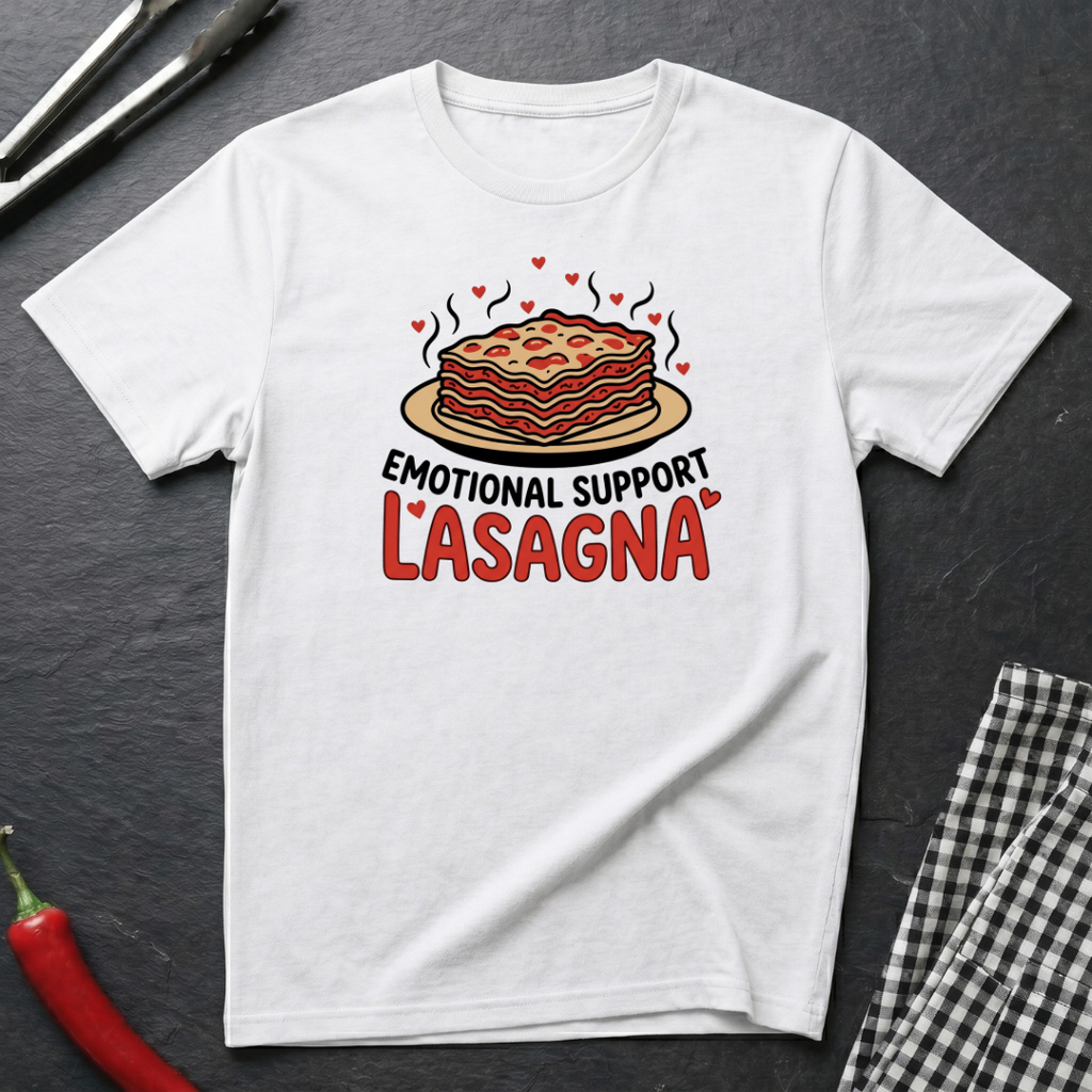 Emotional Support Lasagna T-Shirt