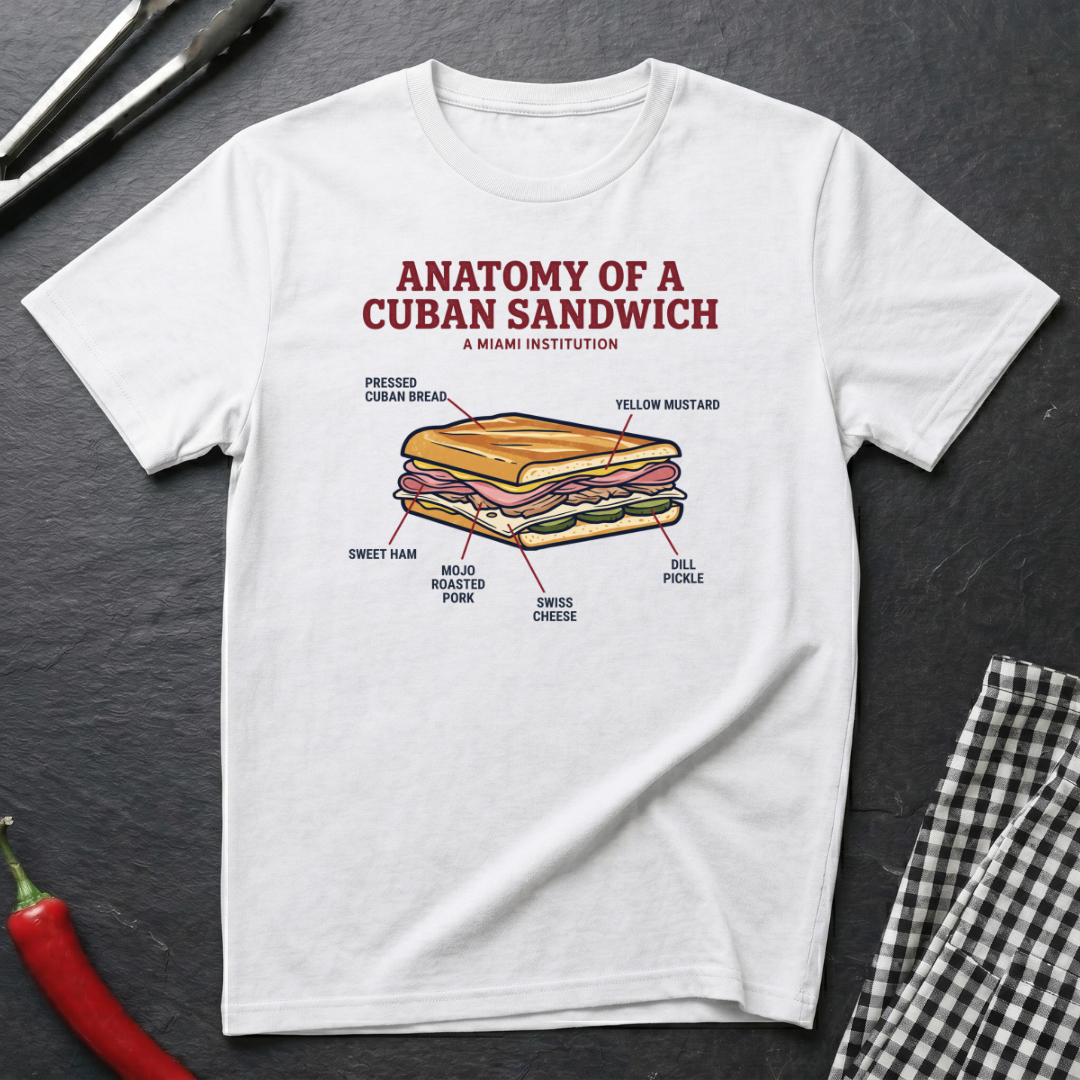 Cuban Sandwich Anatomy T-Shirt
