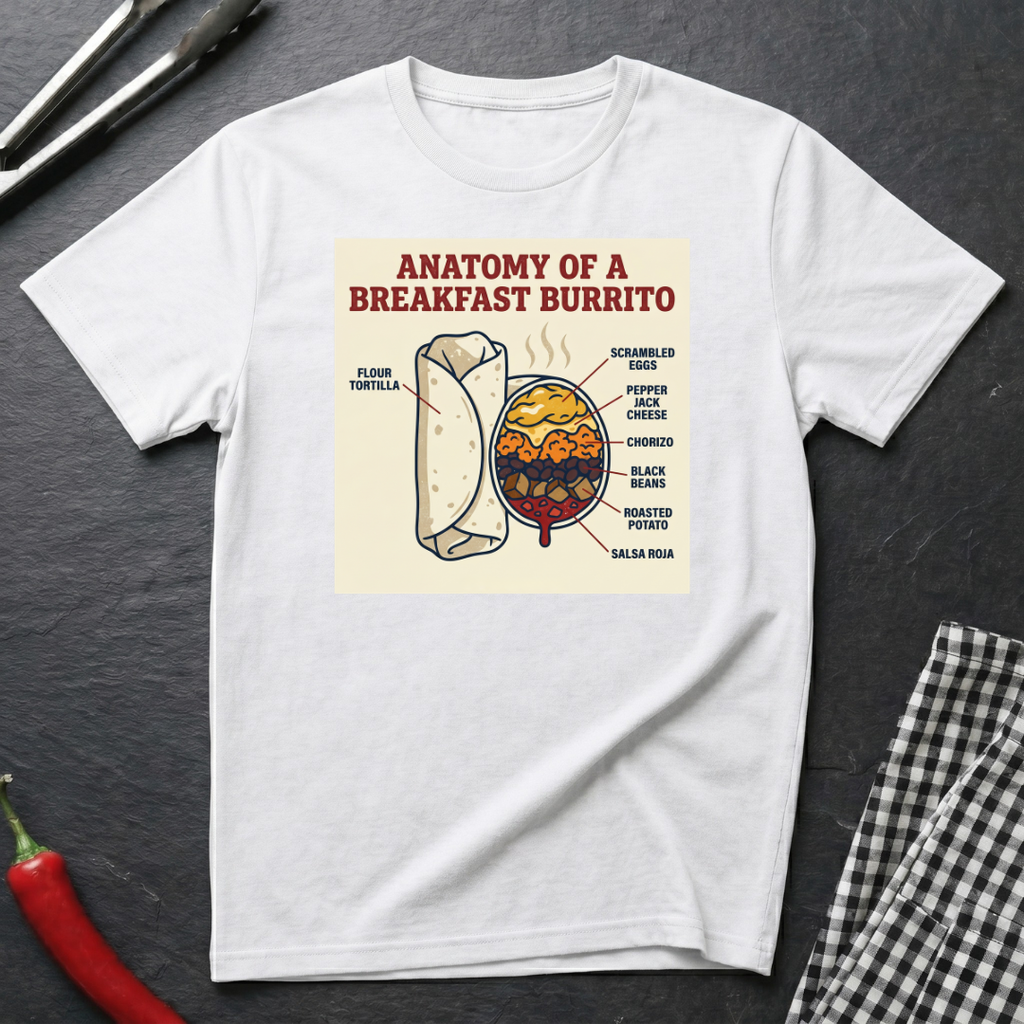 Breakfast Burrito Anatomy T-Shirt