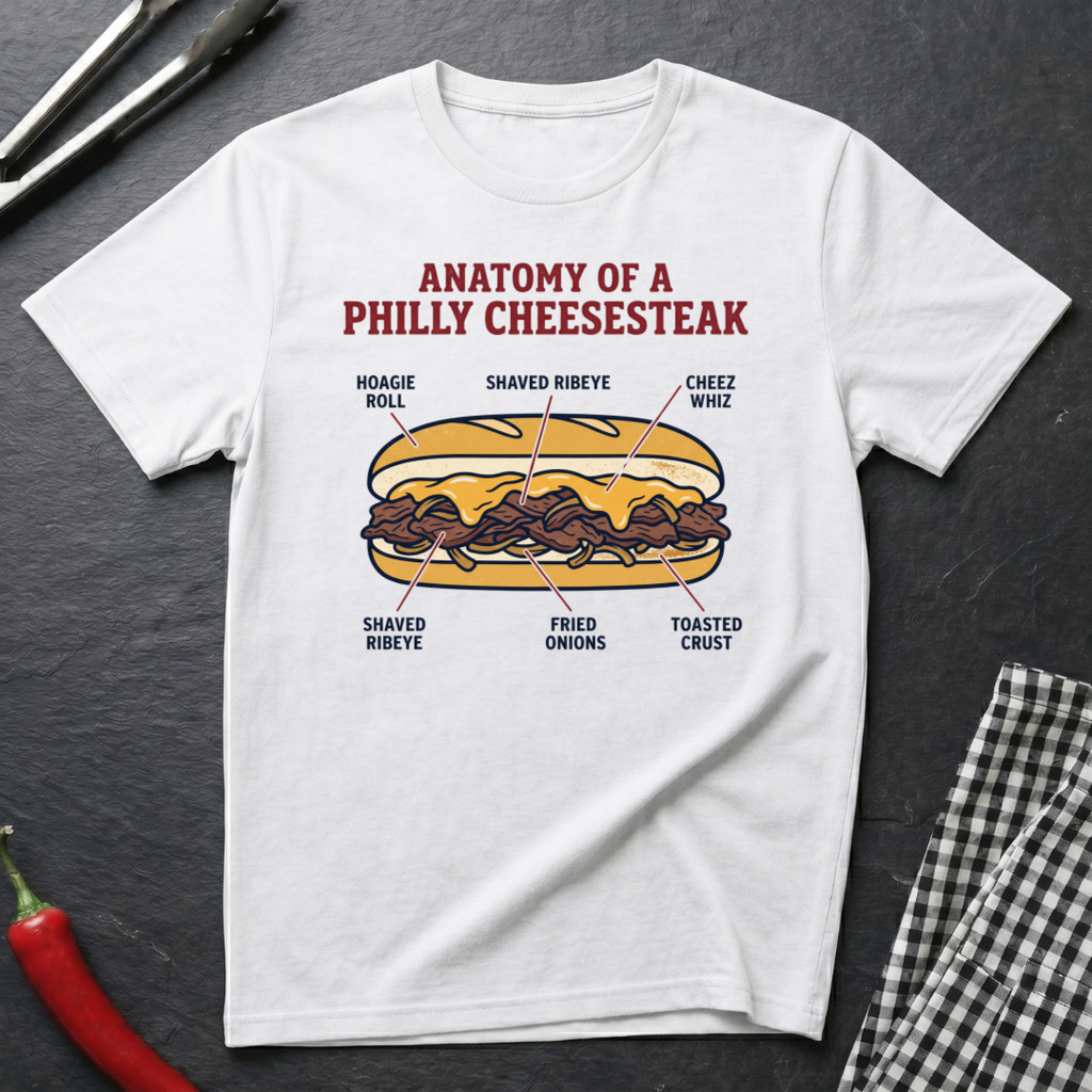 Cheesesteak Anatomy T-Shirt