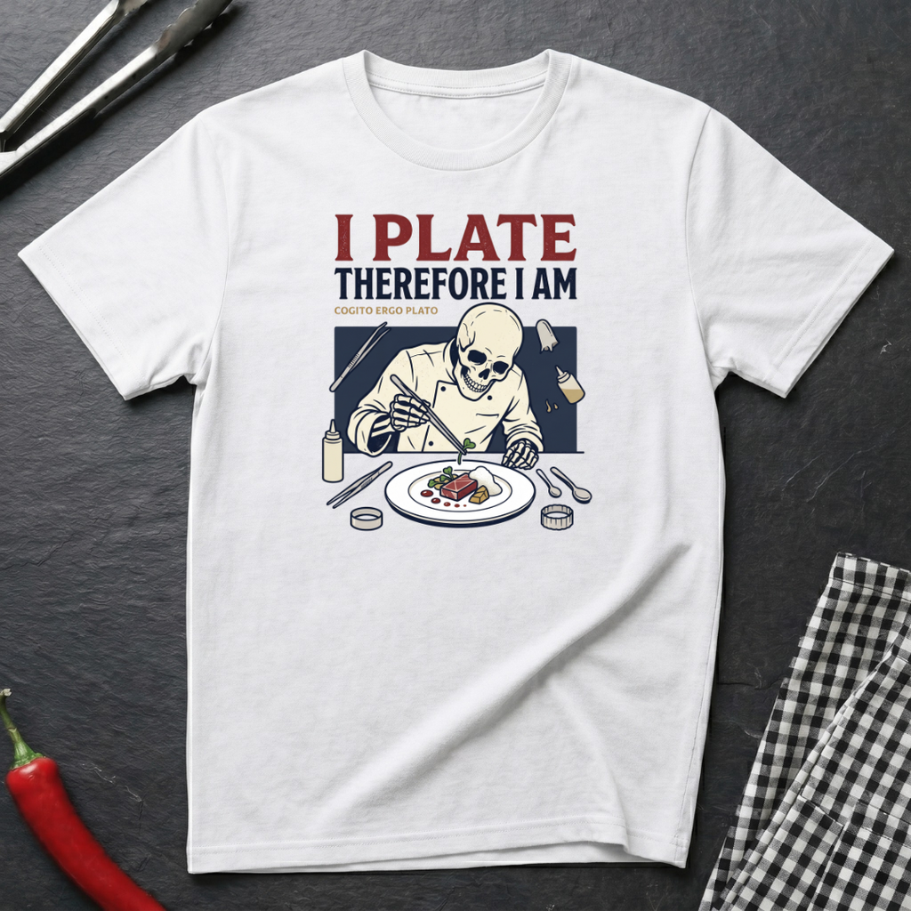 Plate Therefore I Am T-Shirt